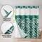 Americanflat 72x75 Hookless Shower Curtain - Abstract Green White Shower Curtain with Sheer Panel, Snap-In Liner, and Grommets - 100% Polyester
